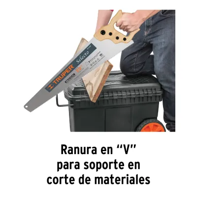 Caja De Herramientas De 57 Litros Con Ruedas, Soporta 40 Kg Truper