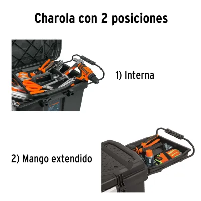 Caja De Herramientas De 57 Litros Con Ruedas, Soporta 40 Kg Truper