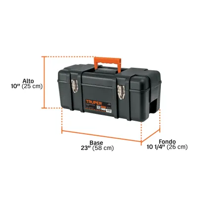 Caja De Herramientas Industrial De 58 Cm Con Charola Truper