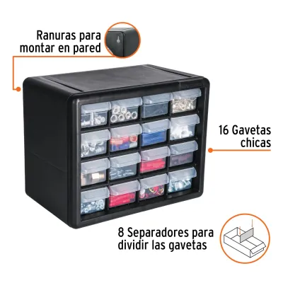 Caja Organizadora 16 Compartimientos 27x22x16cm Truper