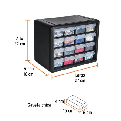 Caja Organizadora 16 Compartimientos 27x22x16cm Truper