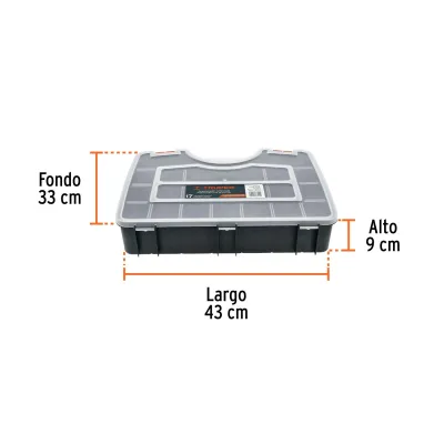 Caja Organizadora De 43 Cm Con 17 Compartimientos Truper