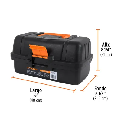 Caja Para Pesca De 41 Cm, 33 Compartimientos Y 3 Bandejas Truper