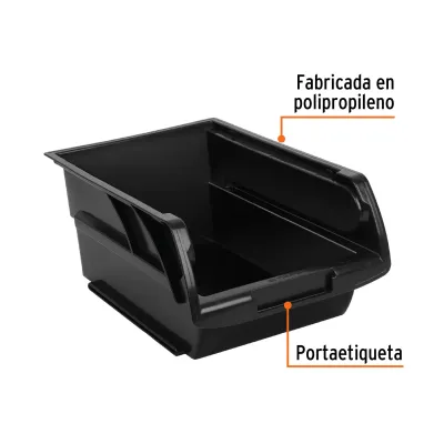 Gaveta Apilable No.4 Con Portaetiqueta, 2 Rieles Y Pestaña Truper