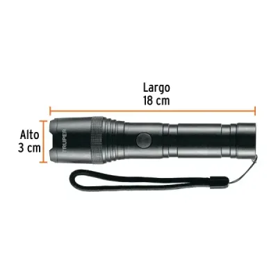 Linterna Recargable Aluminio Led 420 Lm Truper 5 Funciones