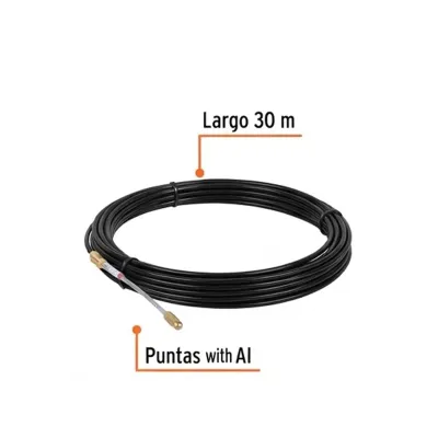 Sonda De Nylon De 30 Metros Con Puntas De Latón, Cable 1/8" Truper