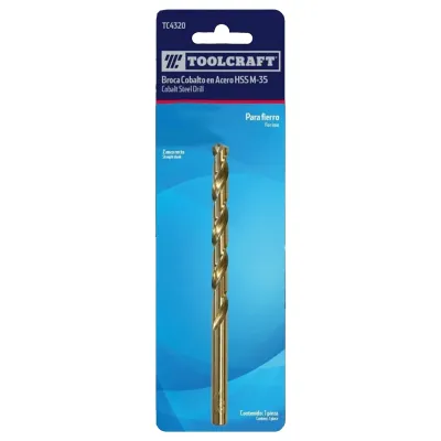 Broca Acero Rápido Hss 3/32' X 2.1/4' Toolcraft Cobalto