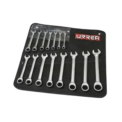 Set 15 Llaves Ratchet Combinadas Urrea 8mm-24mm Profesional