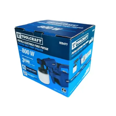 Pistola Para Pintar Eléctrica 800 W Toolcraft 1.8mm A 2.6 Mm