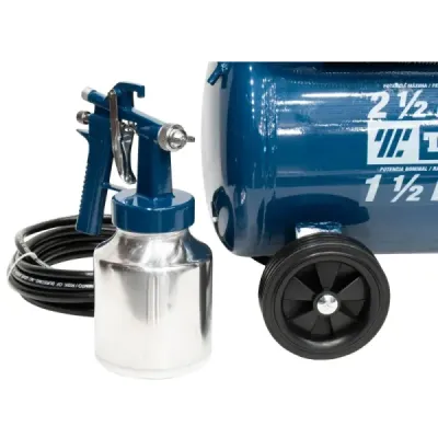 Compresor De Aire 21 L 2.4 Hp Toolcraft Pistola Y Manguera