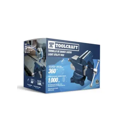 Prensa De Banco Ligera De 4.1/2' Toolcraft Hierro Fundido