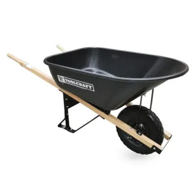 Carretilla Plástica 120 Litros Toolcraft Rueda Antipinchazo