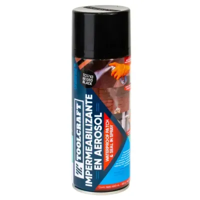 Impermeabilizante Aerosol Negro Toolcraft De 400 Ml