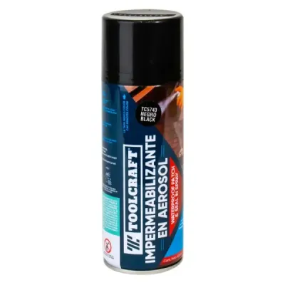 Impermeabilizante Aerosol Negro Toolcraft De 400 Ml