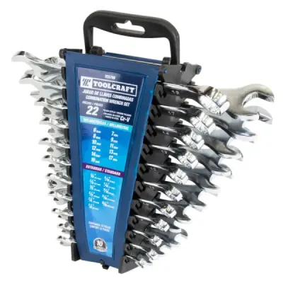 Set 22 Llaves Combinadas En Pulgadas Y Milímetros Toolcraft