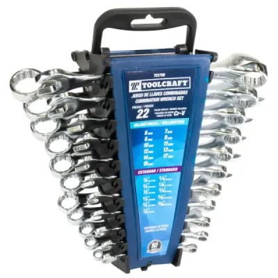 Set 22 Llaves Combinadas En Pulgadas Y Milímetros Toolcraft