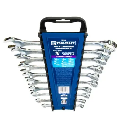 Set 10 Llaves Combinadas 1/4' Hasta 3/4' Toolcraft Estuche