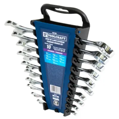 Set 10 Llaves Combinadas 1/4' Hasta 3/4' Toolcraft Estuche