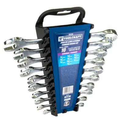 Set 10 Llaves Combinadas 1/4' Hasta 3/4' Toolcraft Estuche