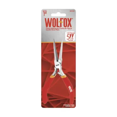 Alicate Miniatura Punta De Aguja 4.7/8' Wolfox Mango Vinil