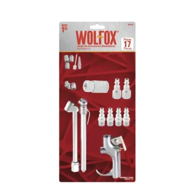 Juego De 17 Accesorios Neumáticos Wolfox Conector 1/4 Npt