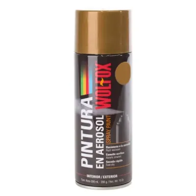 Pintura Aerosol Negro Brillante Wolfox 300 Ml Sin Plomo