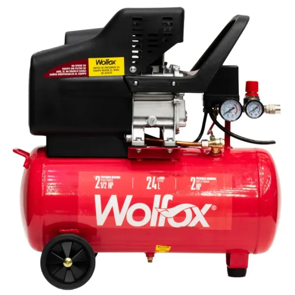 Compresor De Aire 24 L /wolfox Lubricado De 2.5 Hp (WF0736)