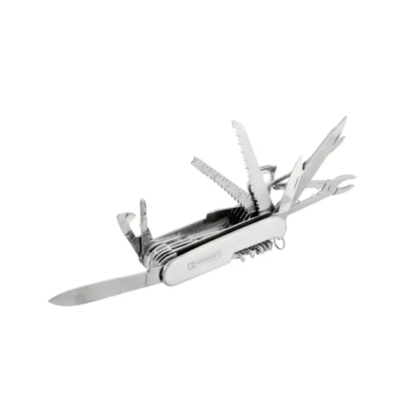 Navaja Suiza 21 Funciones Toolcraft En Acero Inoxidable (TC0674)