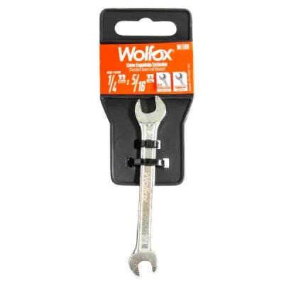 Llave Boca Fija De 1/4' X 5/16' Wolfox Acabado Cromado