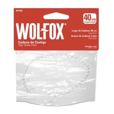 Cadena De Castigo De 40 Cm Para Perros Wolfox Acero Cromado