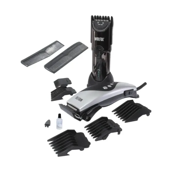 2 Máquinas Para Cortar Cabello Inalámbrica Wolfox Con Peines (WF1665)