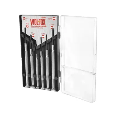 Juego De 6 Destornilladores De Precisión Wolfox Con Estuche