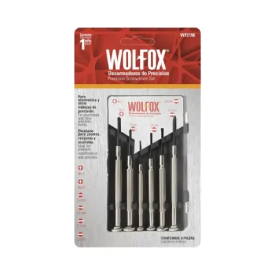 Juego De 6 Destornilladores De Precisión Wolfox Con Estuche