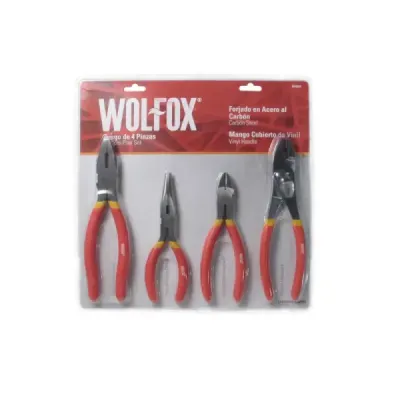 Juego De 4 Alicates De 6' Y 8' Wolfox Con Mangos De Vinil