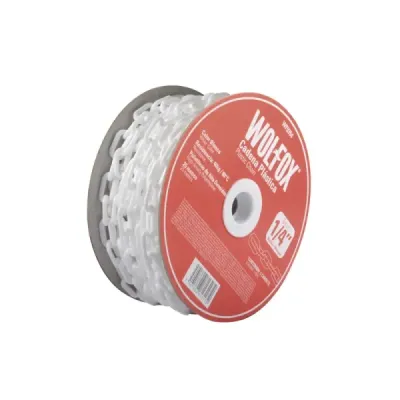 Cadena Plástica De 25 M Blanca Wolfox Espesor 1/4'