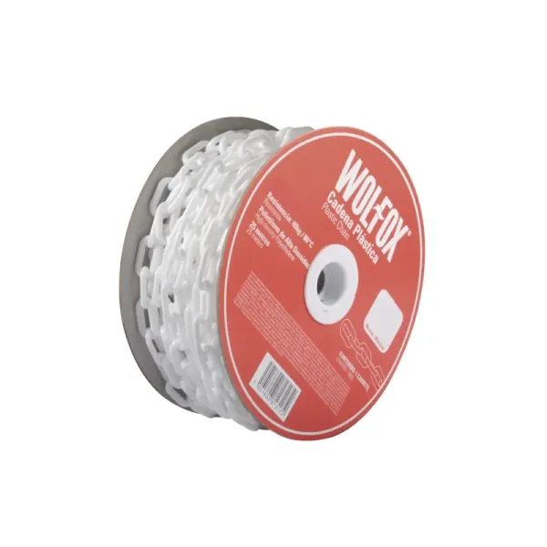 Cadena Plástica De 25 M Blanca Wolfox Espesor 5/16' (WF9358)