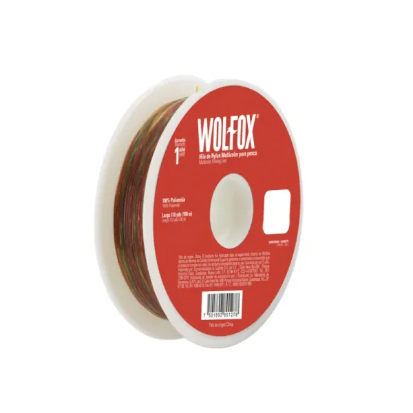 Hilo De Nylon Para Pesca De 0.60 Mm Wolfox Multicolor (WF9517)