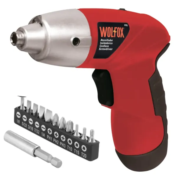 Atornillador Inalámbrico 1/4' Wolfox Puntas Incluidas (WF9651)
