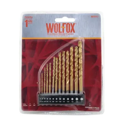 Juego De 13 Brocas Acero Rápido Hss Wolfox 1/16' A 1/4'