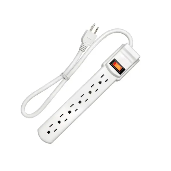 Multitoma De 6 Contactos Fulgore Con Protector De Picos (FP0148)