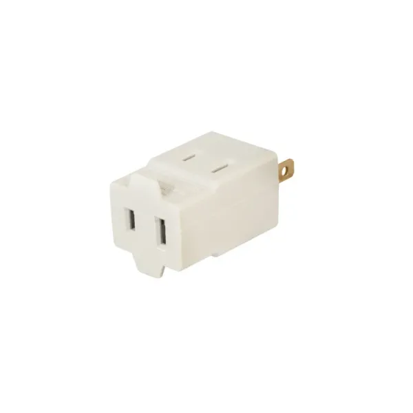 Multitoma T Eléctrica Con 3 Conectores Fulgore Color Blanco (FU0179)