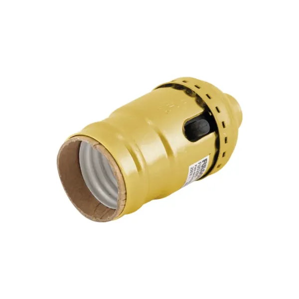 Portalámpara Roseta Socket Interruptor Fulgore Color Dorado (FU0286)
