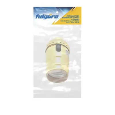 Portalámpara Roseta Socket Interruptor Fulgore Color Dorado