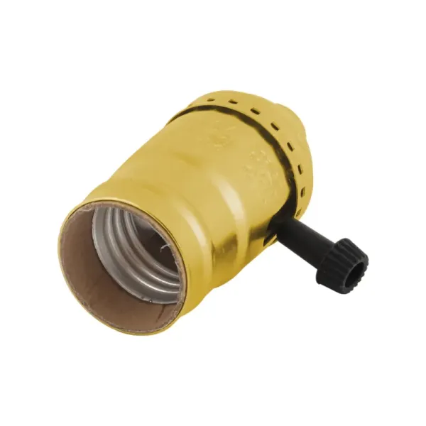 Portalámpara Roseta Socket Con Llave Fulgore Color Dorado (FU0420)