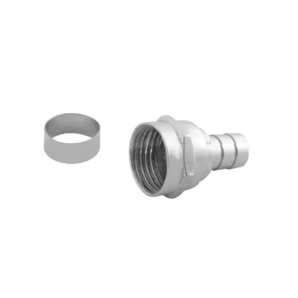 Set 100 Plug Tipo Campana Fulgore Para Cable Coaxial Rg6 (FU0626)