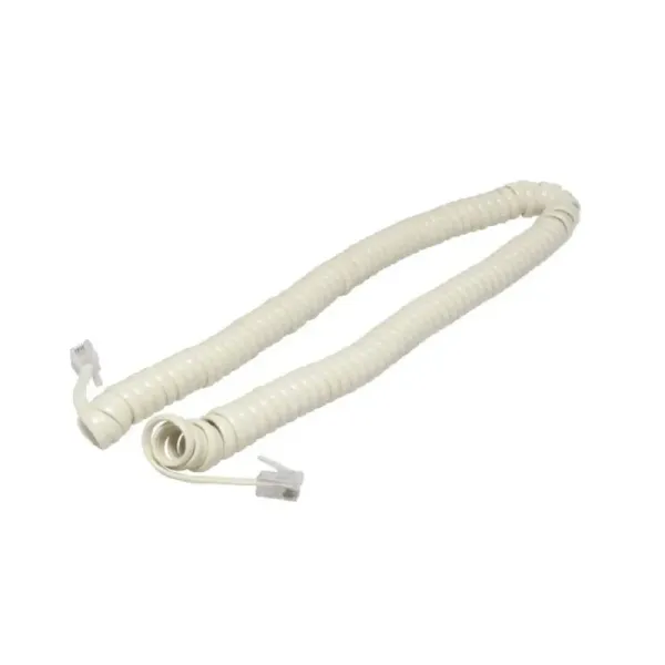 Cable Para Teléfono De 4.5 M Fulgore Marfil En Espiral (FU0649)