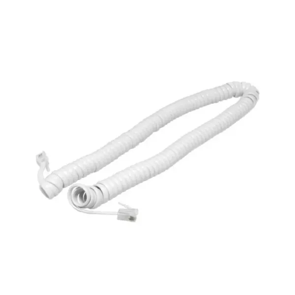 Cable Para Teléfono De 4.5 M Fulgore Blanco En Espiral (FU0651)