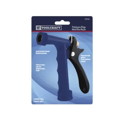 Pistola De Riego Metálica Tradicional Toolcraft Con Seguro