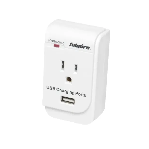 2 Multitomas Con Usb Y Contacto Fulgore Para La Pared (FU1022)