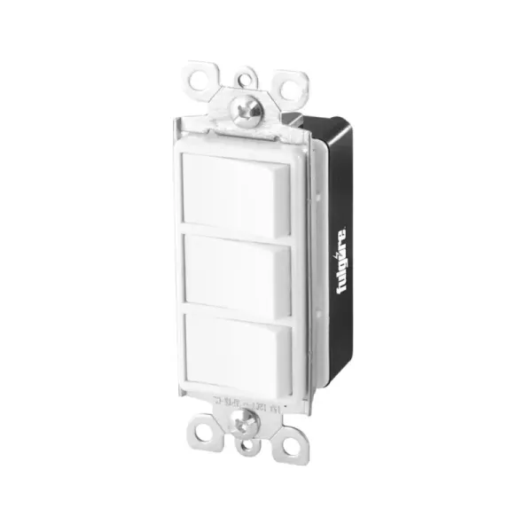 Interruptor Switch 3 Ventanas Fulgore Sin Tapa Línea Decor (FU1325)